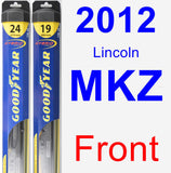 Front Wiper Blade Pack for 2012 Lincoln MKZ - Hybrid
