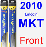 Front Wiper Blade Pack for 2010 Lincoln MKT - Hybrid