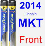 Front Wiper Blade Pack for 2014 Lincoln MKT - Hybrid