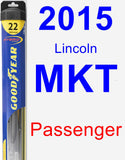 Passenger Wiper Blade for 2015 Lincoln MKT - Hybrid