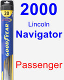 Passenger Wiper Blade for 2000 Lincoln Navigator - Hybrid