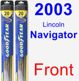 Front Wiper Blade Pack for 2003 Lincoln Navigator - Hybrid