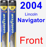 Front Wiper Blade Pack for 2004 Lincoln Navigator - Hybrid