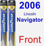 Front Wiper Blade Pack for 2006 Lincoln Navigator - Hybrid