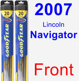 Front Wiper Blade Pack for 2007 Lincoln Navigator - Hybrid