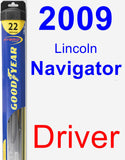 Driver Wiper Blade for 2009 Lincoln Navigator - Hybrid