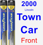 Front Wiper Blade Pack for 2000 Lincoln Town Car - Hybrid