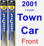 Front Wiper Blade Pack for 2001 Lincoln Town Car - Hybrid