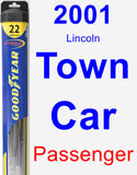 Passenger Wiper Blade for 2001 Lincoln Town Car - Hybrid