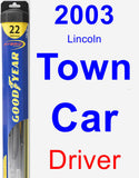 Driver Wiper Blade for 2003 Lincoln Town Car - Hybrid