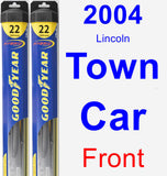 Front Wiper Blade Pack for 2004 Lincoln Town Car - Hybrid