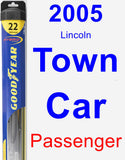 Passenger Wiper Blade for 2005 Lincoln Town Car - Hybrid