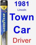 Driver Wiper Blade for 1981 Lincoln Town Car - Hybrid