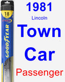 Passenger Wiper Blade for 1981 Lincoln Town Car - Hybrid