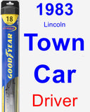 Driver Wiper Blade for 1983 Lincoln Town Car - Hybrid