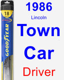 Driver Wiper Blade for 1986 Lincoln Town Car - Hybrid