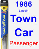 Passenger Wiper Blade for 1986 Lincoln Town Car - Hybrid