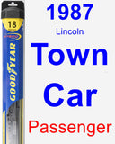 Passenger Wiper Blade for 1987 Lincoln Town Car - Hybrid