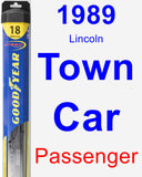 Passenger Wiper Blade for 1989 Lincoln Town Car - Hybrid