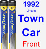 Front Wiper Blade Pack for 1992 Lincoln Town Car - Hybrid