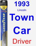 Driver Wiper Blade for 1993 Lincoln Town Car - Hybrid