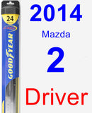 Driver Wiper Blade for 2014 Mazda 2 - Hybrid