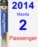 Passenger Wiper Blade for 2014 Mazda 2 - Hybrid