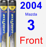 Front Wiper Blade Pack for 2004 Mazda 3 - Hybrid
