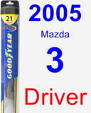 Driver Wiper Blade for 2005 Mazda 3 - Hybrid