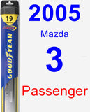 Passenger Wiper Blade for 2005 Mazda 3 - Hybrid