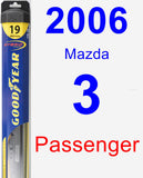 Passenger Wiper Blade for 2006 Mazda 3 - Hybrid