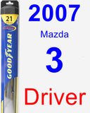 Driver Wiper Blade for 2007 Mazda 3 - Hybrid