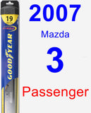 Passenger Wiper Blade for 2007 Mazda 3 - Hybrid