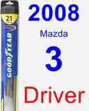 Driver Wiper Blade for 2008 Mazda 3 - Hybrid