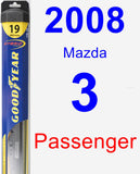 Passenger Wiper Blade for 2008 Mazda 3 - Hybrid