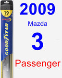 Passenger Wiper Blade for 2009 Mazda 3 - Hybrid