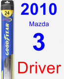 Driver Wiper Blade for 2010 Mazda 3 - Hybrid