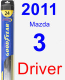 Driver Wiper Blade for 2011 Mazda 3 - Hybrid