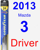 Driver Wiper Blade for 2013 Mazda 3 - Hybrid