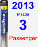 Passenger Wiper Blade for 2013 Mazda 3 - Hybrid