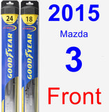 Front Wiper Blade Pack for 2015 Mazda 3 - Hybrid