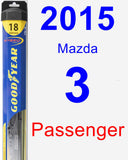 Passenger Wiper Blade for 2015 Mazda 3 - Hybrid