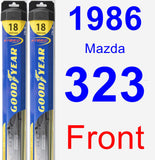Front Wiper Blade Pack for 1986 Mazda 323 - Hybrid