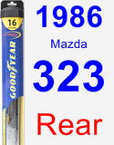 Rear Wiper Blade for 1986 Mazda 323 - Hybrid