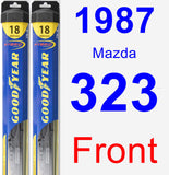 Front Wiper Blade Pack for 1987 Mazda 323 - Hybrid