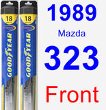 Front Wiper Blade Pack for 1989 Mazda 323 - Hybrid