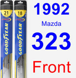 Front Wiper Blade Pack for 1992 Mazda 323 - Hybrid