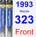 Front Wiper Blade Pack for 1993 Mazda 323 - Hybrid