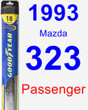 Passenger Wiper Blade for 1993 Mazda 323 - Hybrid
