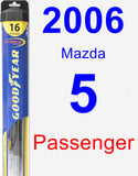 Passenger Wiper Blade for 2006 Mazda 5 - Hybrid